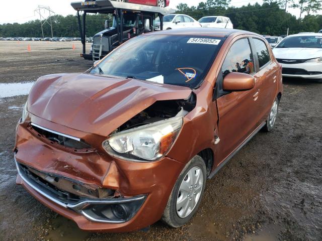 ML32A3HJ2HH002725 - 2017 MITSUBISHI MIRAGE ES ORANGE photo 2