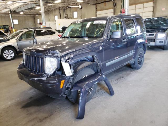 1J8GN28K28W106419 - 2008 JEEP LIBERTY SP BLUE photo 2