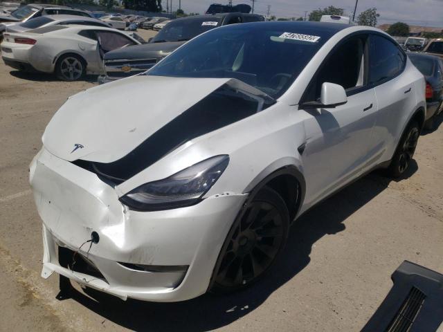 7SAYGDEE5NF481661 - 2022 TESLA MODEL Y WHITE photo 2