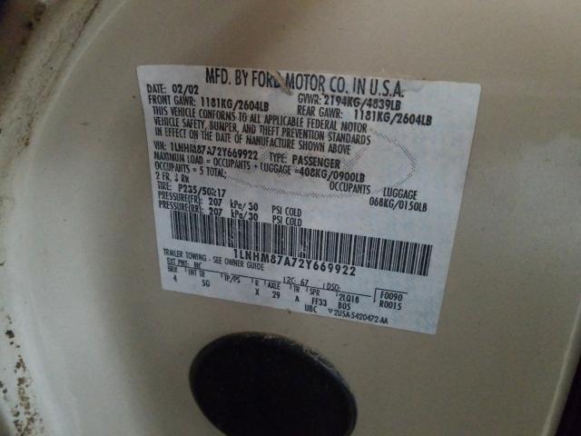 1LNHM87A72Y669922 - 2002 LINCOLN LS 米色 照片 10