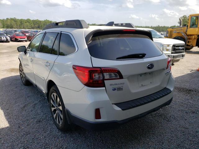 4S4BSANC7H3215263 - 2017 SUBARU OUTBACK WHITE photo 3