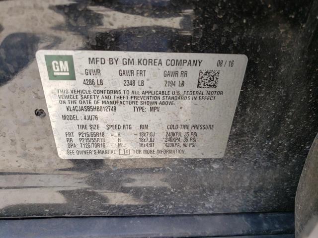 KL4CJASB5HB012749 - 2017 BUICK ENCORE PREFERRED  фото 10