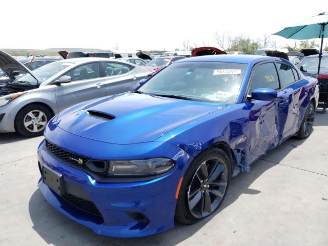 2C3CDXGJ8KH510754 - 2019 DODGE CHARGER SC BLUE photo 2