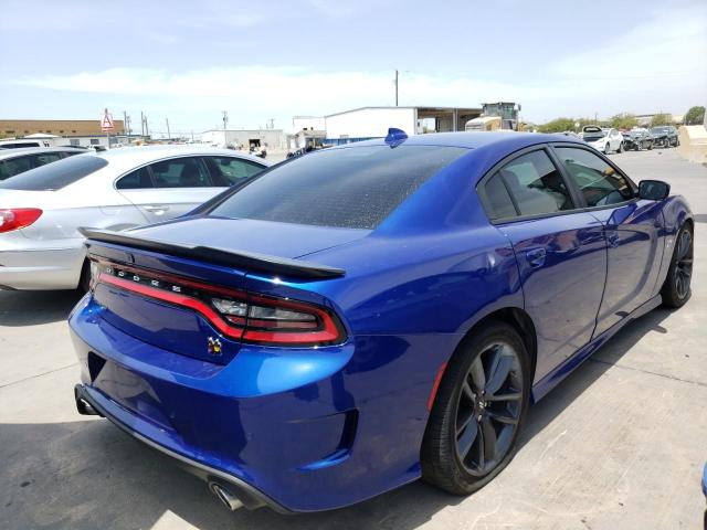 2C3CDXGJ8KH510754 - 2019 DODGE CHARGER SC BLUE photo 4