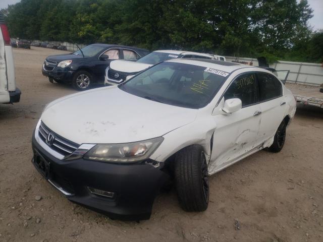 1HGCR3F84DA003535 - 2013 HONDA ACCORD EXL WHITE photo 2