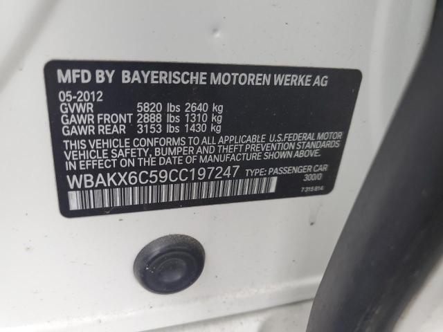 WBAKX6C59CC197247 - 2012 BMW 750 I WHITE photo 10