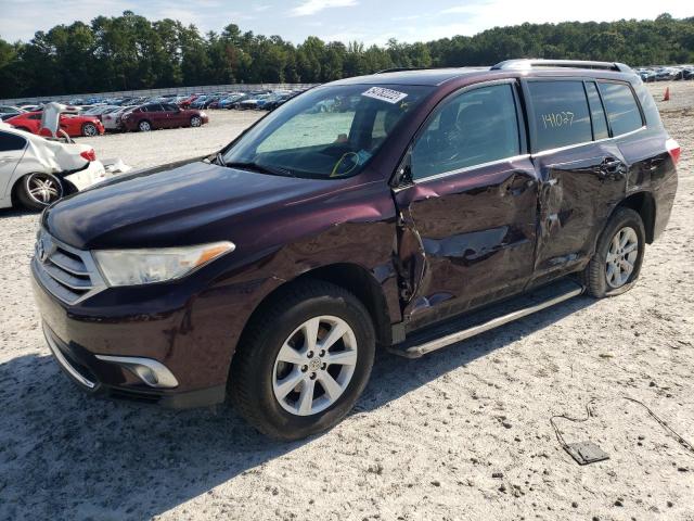 5TDZK3EH5DS138766 - 2013 TOYOTA HIGHLANDER BURGUNDY photo 2