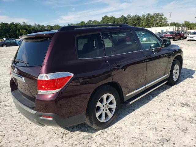 5TDZK3EH5DS138766 - 2013 TOYOTA HIGHLANDER BURGUNDY photo 4