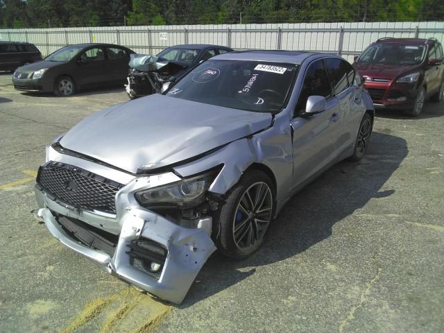 JN1BV7AP7FM335369 - 2015 INFINITI Q50 BASE SILVER photo 2