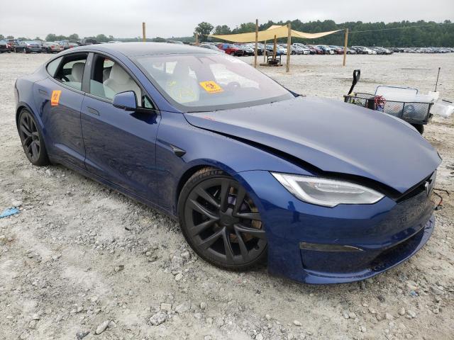 5YJSA1E69NF460338 - 2022 TESLA MODEL S Կապույտ լուսանկար 1