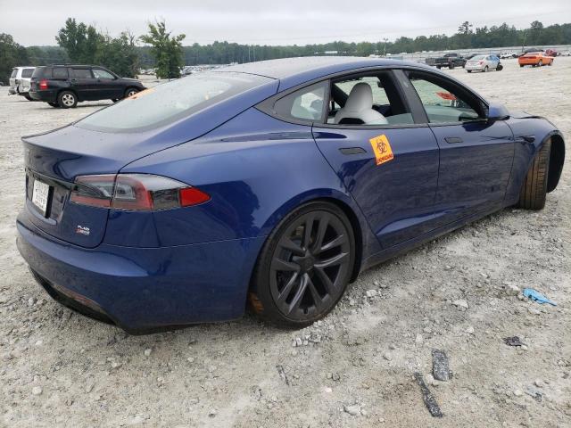 5YJSA1E69NF460338 - 2022 TESLA MODEL S Կապույտ լուսանկար 4