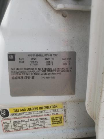 1G1ZH57B19F141361 - 2009 CHEVROLET MALIBU 1LT თეთრი ფოტო 10