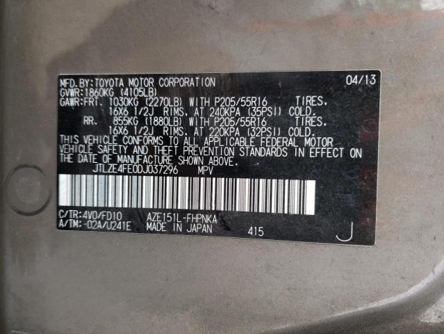 JTLZE4FE0DJ037296 - 2013 TOYOTA SCION XB Braun Foto 10