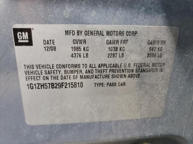 1G1ZH57B29F215810 - 2009 CHEVROLET MALIBU 1LT 蓝色 照片 10