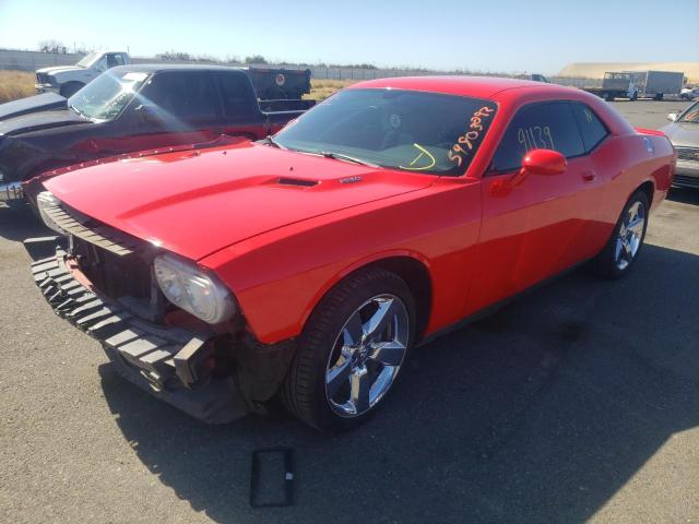 2B3CJ5DT1AH261051 - 2010 DODGE CHALLENGER RED photo 2