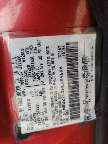 5LMEU27L3WLJ04696 - 1998 LINCOLN NAVIGATOR ბურგუნდია ფოტო 10