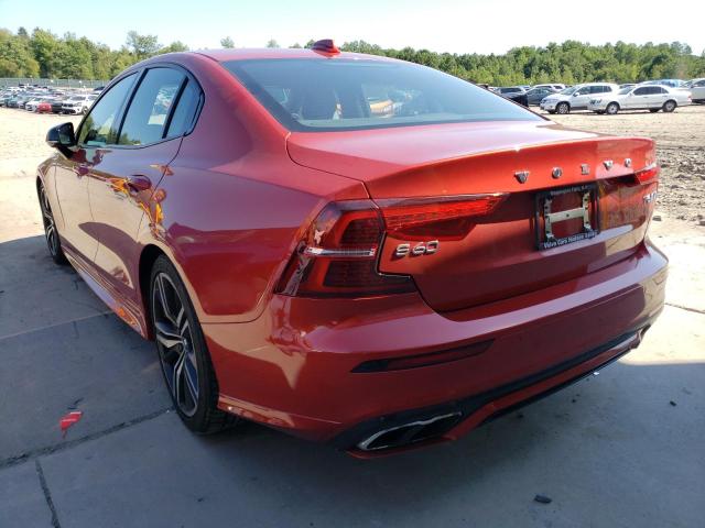 7JRA22TM6KG000590 - 2019 VOLVO S60 T6 R-D ORANGE photo 3