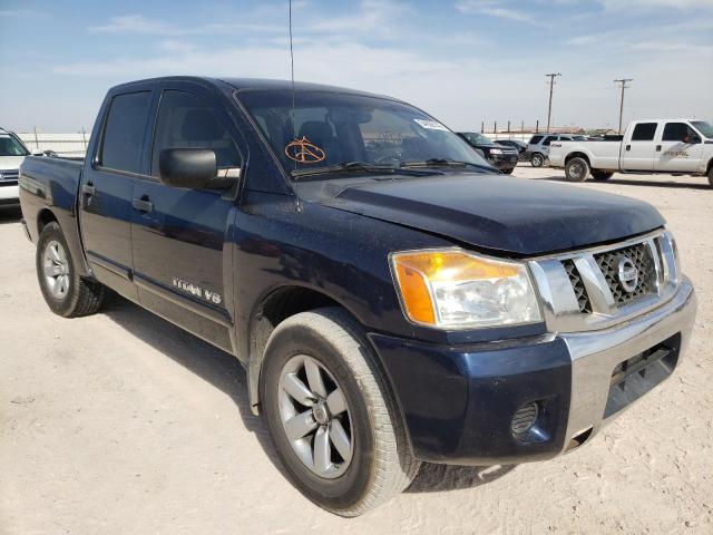 1N6BA0EKXAN308956 - 2010 NISSAN TITAN SE BLUE photo 1