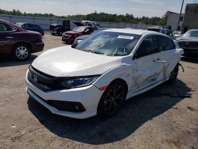 19XFC2F82LE004332 - 2020 HONDA CIVIC SPOR WHITE photo 2