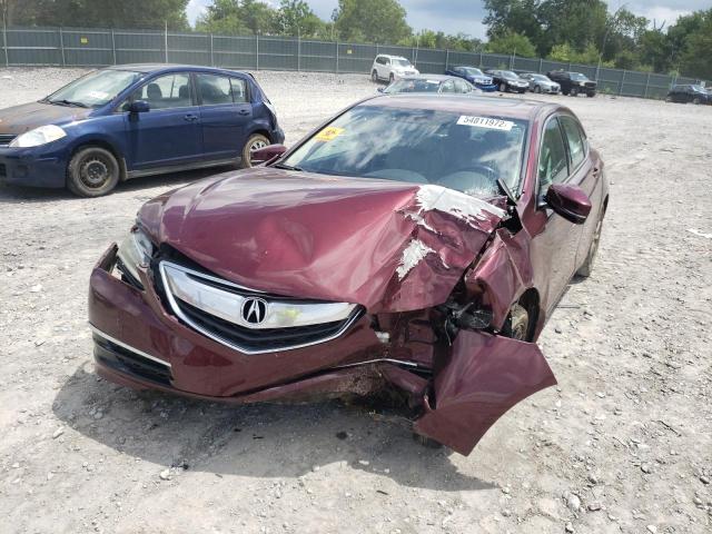 19UUB2F5XFA019668 - 2015 ACURA TLX TECH MAROON photo 2