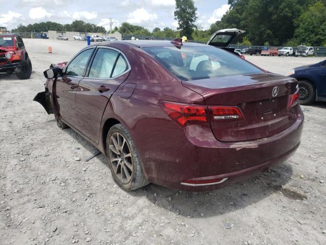 19UUB2F5XFA019668 - 2015 ACURA TLX TECH MAROON photo 3