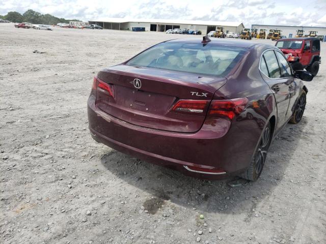 19UUB2F5XFA019668 - 2015 ACURA TLX TECH MAROON photo 4