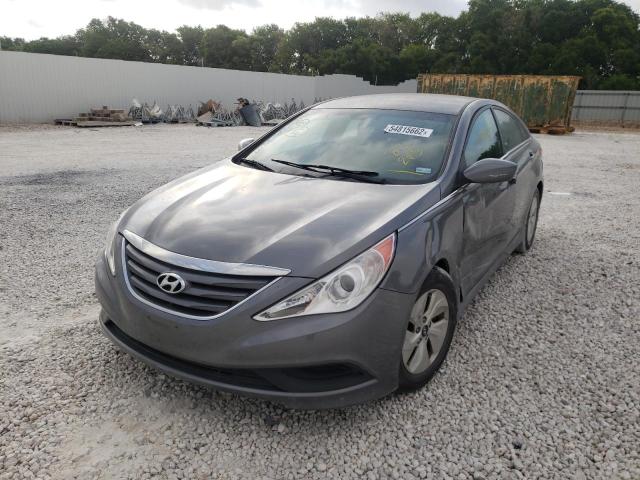 5NPEB4AC5EH812243 - 2014 HYUNDAI SONATA GLS GRAY photo 2