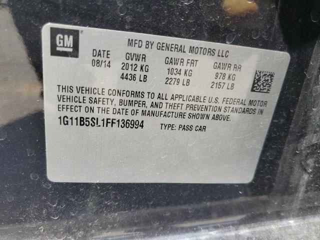 1G11B5SL1FF136994 - 2015 CHEVROLET MALIBU LS BLACK photo 10