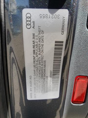 WAUB4CF58NA004507 - 2022 AUDI S5 PRESTIG GRAY photo 10