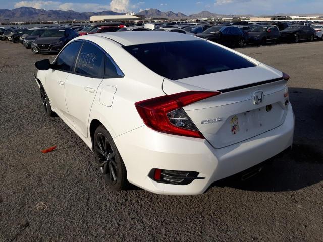 19XFC2F82KE047812 - 2019 HONDA CIVIC SPOR WHITE photo 3