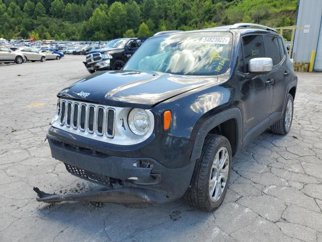 ZACCJBDT4GPE15093 - 2016 JEEP RENEGADE BLACK photo 2