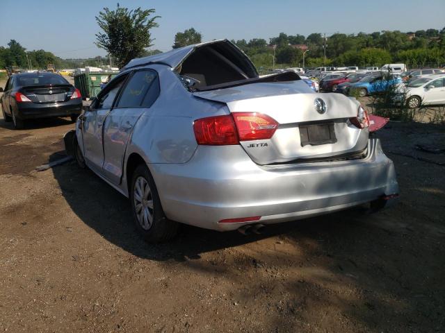 3VW2K7AJ3EM255150 - 2014 VOLKSWAGEN JETTA BASE 银色 照片 3