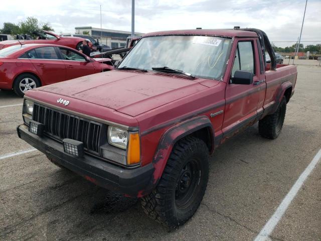 1J7FJ36L3KL579168 - 1989 JEEP COMANCHE P RED photo 2