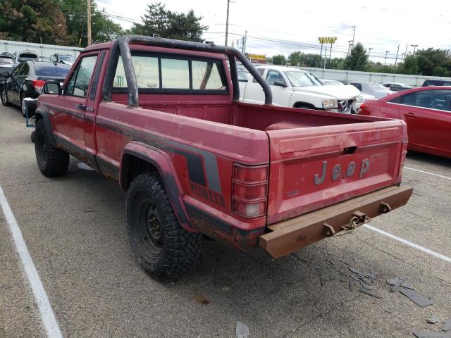 1J7FJ36L3KL579168 - 1989 JEEP COMANCHE P RED photo 3