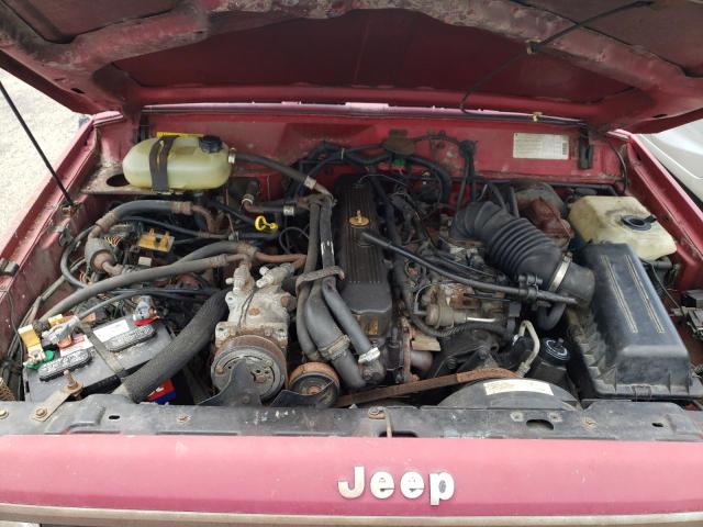 1J7FJ36L3KL579168 - 1989 JEEP COMANCHE P RED photo 7