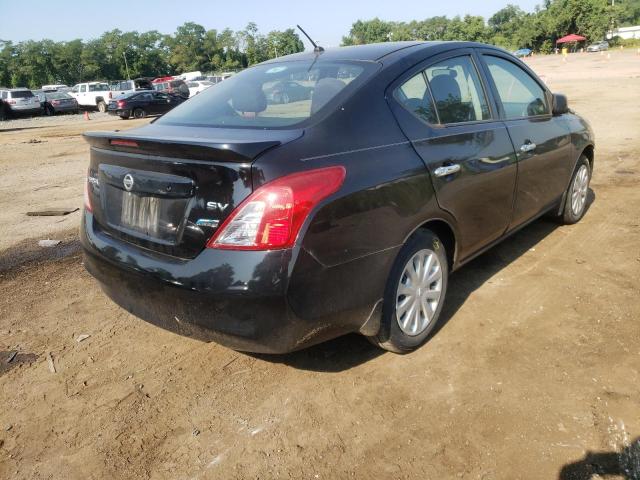 3N1CN7AP6EL851378 - 2014 NISSAN VERSA S BLACK photo 4