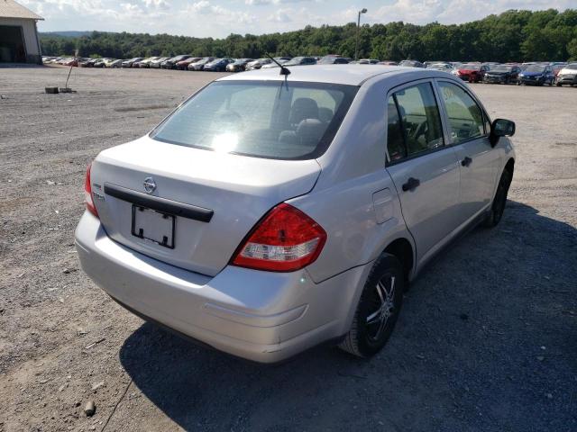 3N1CC1AP3AL375586 - 2010 NISSAN VERSA S SILVER photo 4