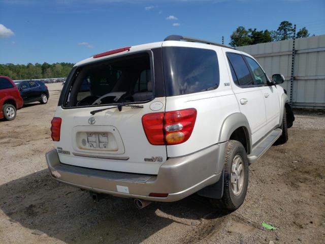 5TDZT34A13S192789 - 2003 TOYOTA SEQUOIA WHITE photo 4