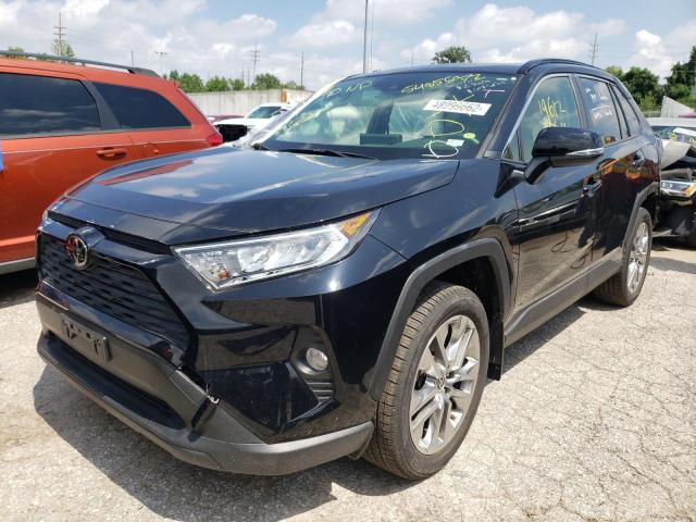 JTMA1RFVXLJ037211 - 2020 TOYOTA RAV4 XLE P BLACK photo 2