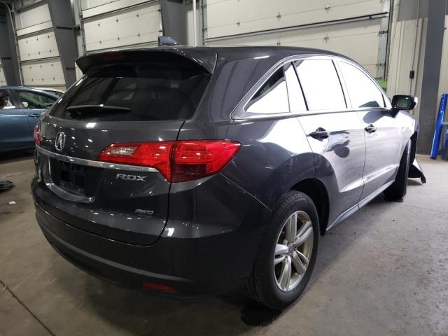 5J8TB4H37EL008780 - 2014 ACURA RDX GRAY photo 4