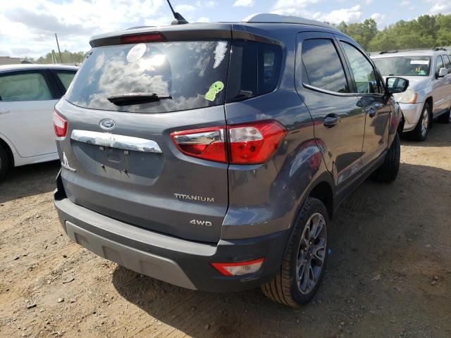 MAJ6S3KL5KC254789 - 2019 FORD ECOSPORT T GRAY photo 4