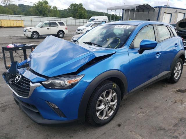 JM1DKDB75H0167723 - 2017 MAZDA CX-3 SPORT BLUE photo 2