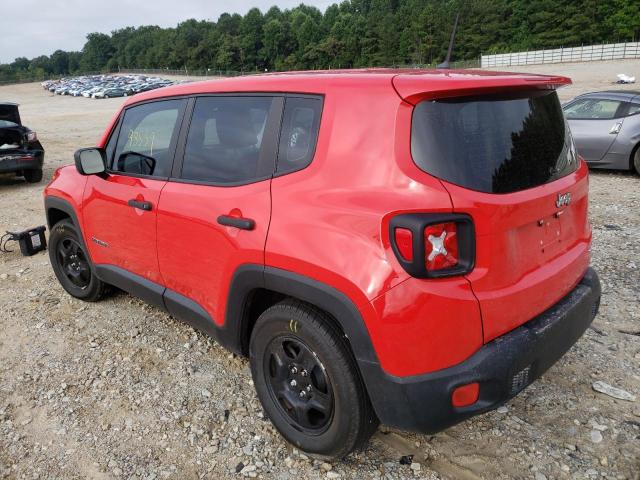 ZACCJAAH1HPE64182 - 2017 JEEP RENEGADE S RED photo 3