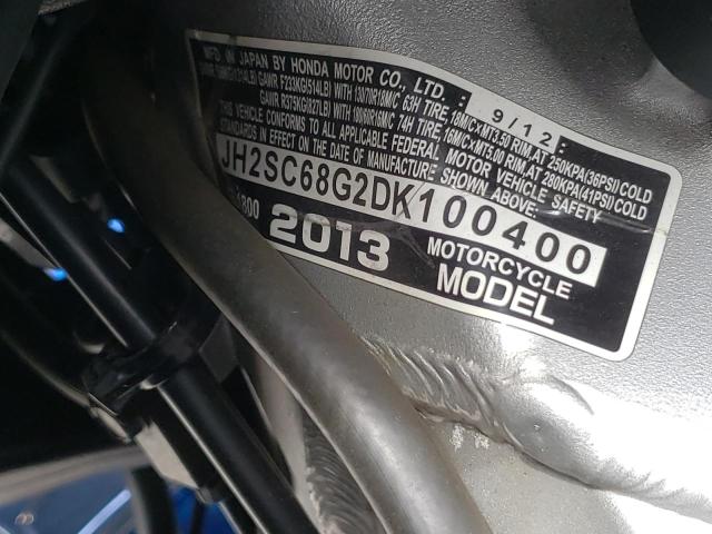 JH2SC68G2DK100400 - 2013 HONDA GL1800 G BLUE photo 10