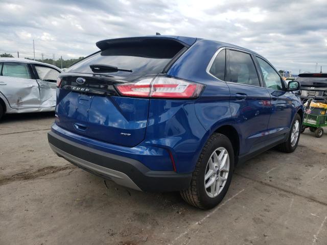 2FMPK4J99MBA39585 - 2021 FORD EDGE SEL BLUE photo 4