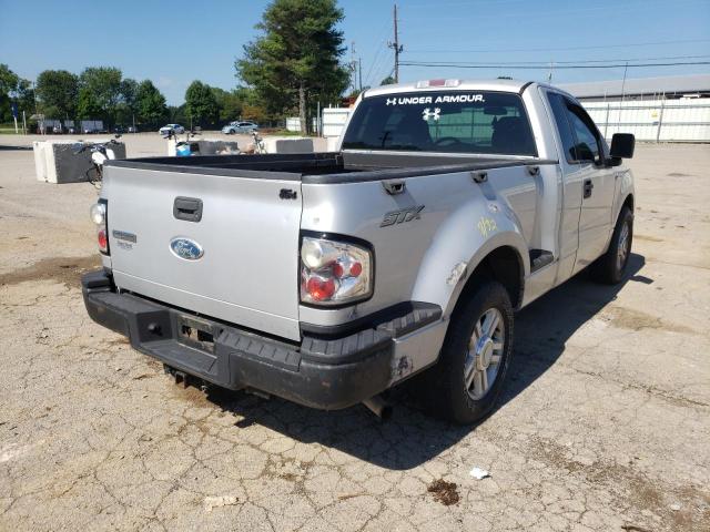 1FTRF02W96KB15412 - 2006 FORD F150 SILVER photo 4