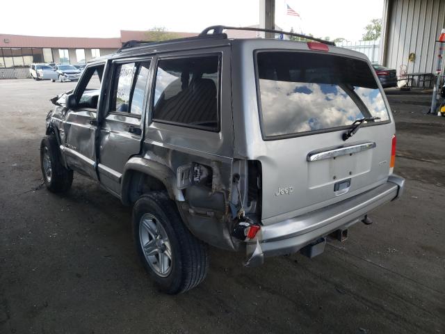 1J4FT68S9YL127473 - 2000 JEEP CHEROKEE L SILVER photo 3