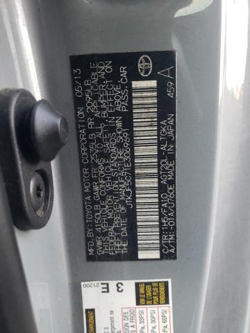 JTKJF5C71E3069691 - 2014 TOYOTA SCION TC Gris photo 10