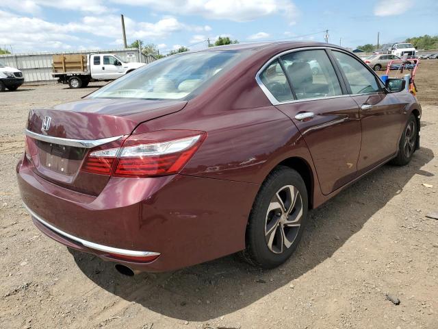 1HGCR2F37GA063716 - 2016 HONDA ACCORD LX BURGUNDY photo 4