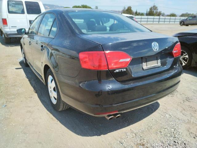 3VW2K7AJ6CM426809 - 2012 VOLKSWAGEN JETTA BASE 黑色 照片 3